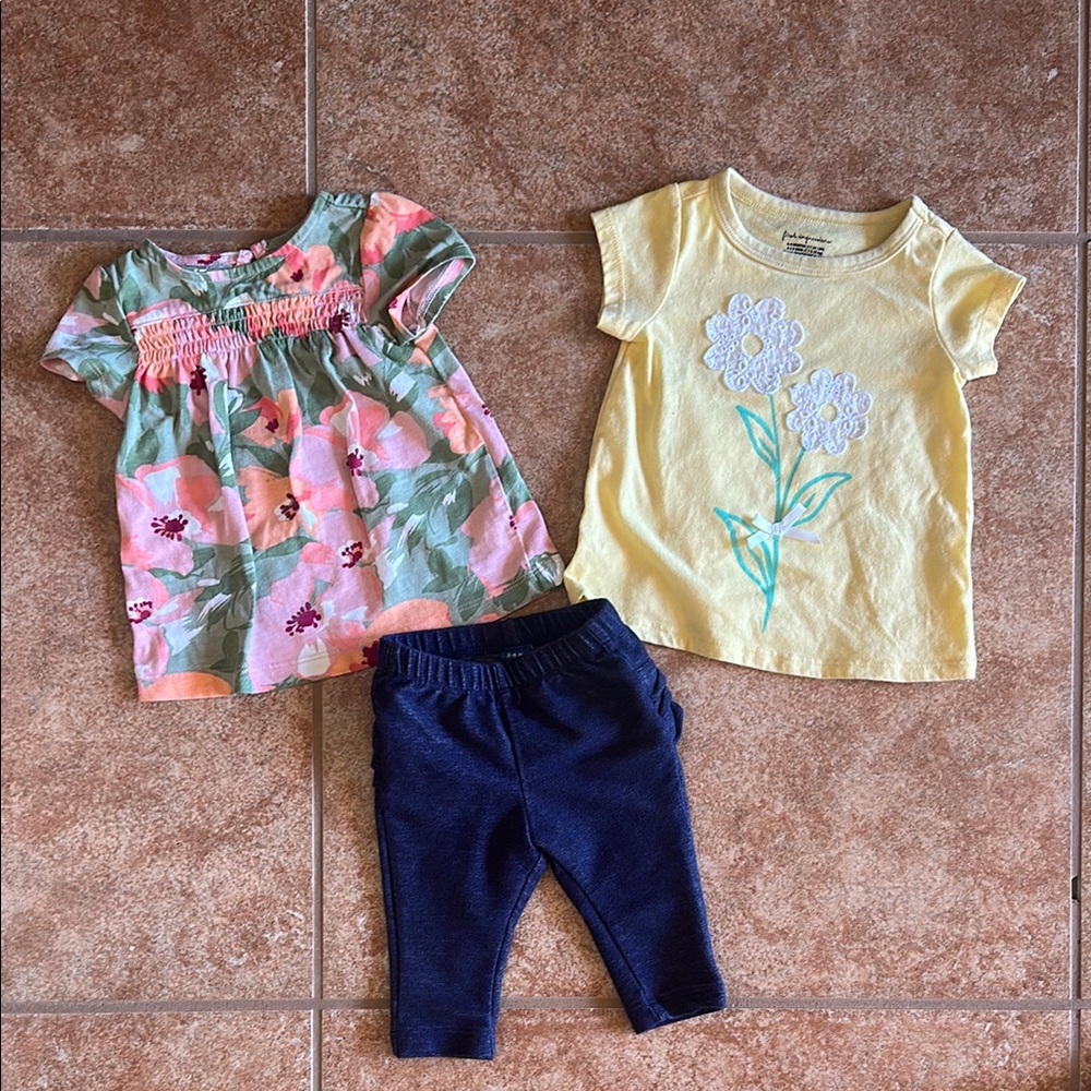 Summer Baby Tee Set - 6 month